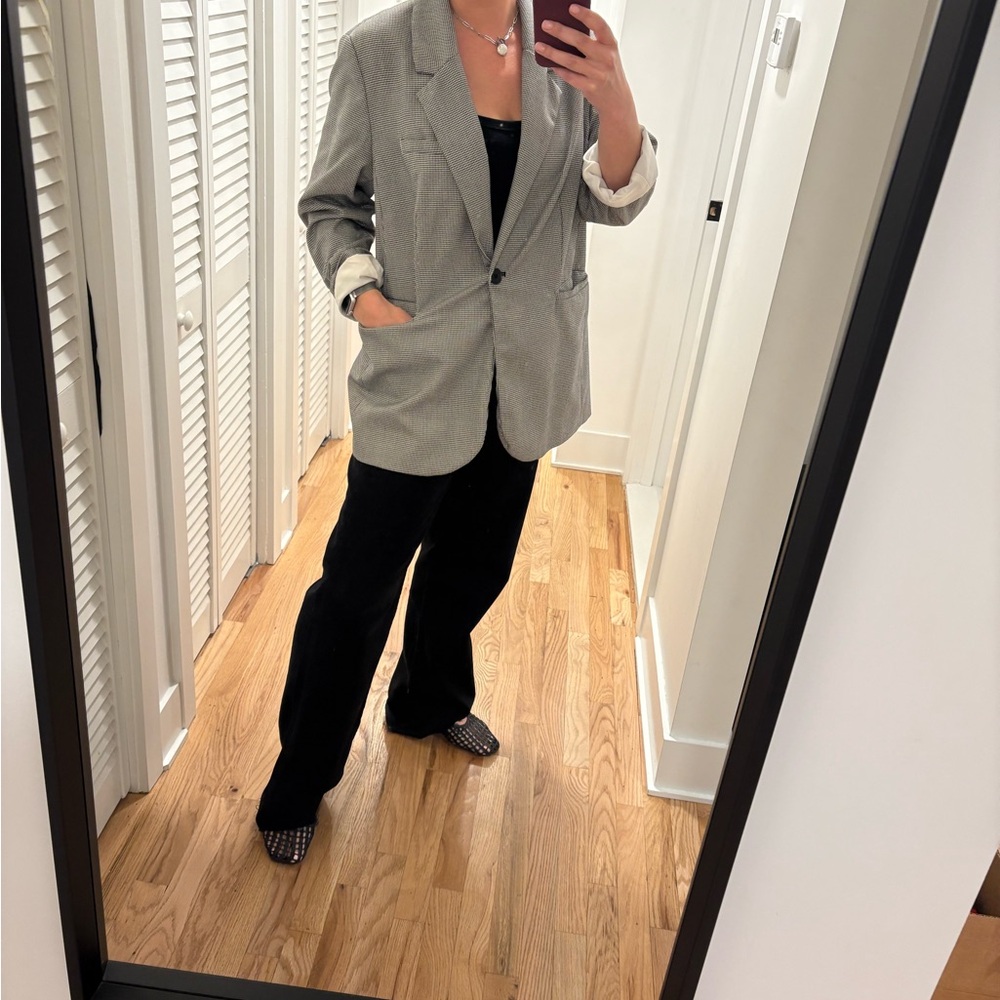 Women's Oversized Houndstooth Blazer - image 2